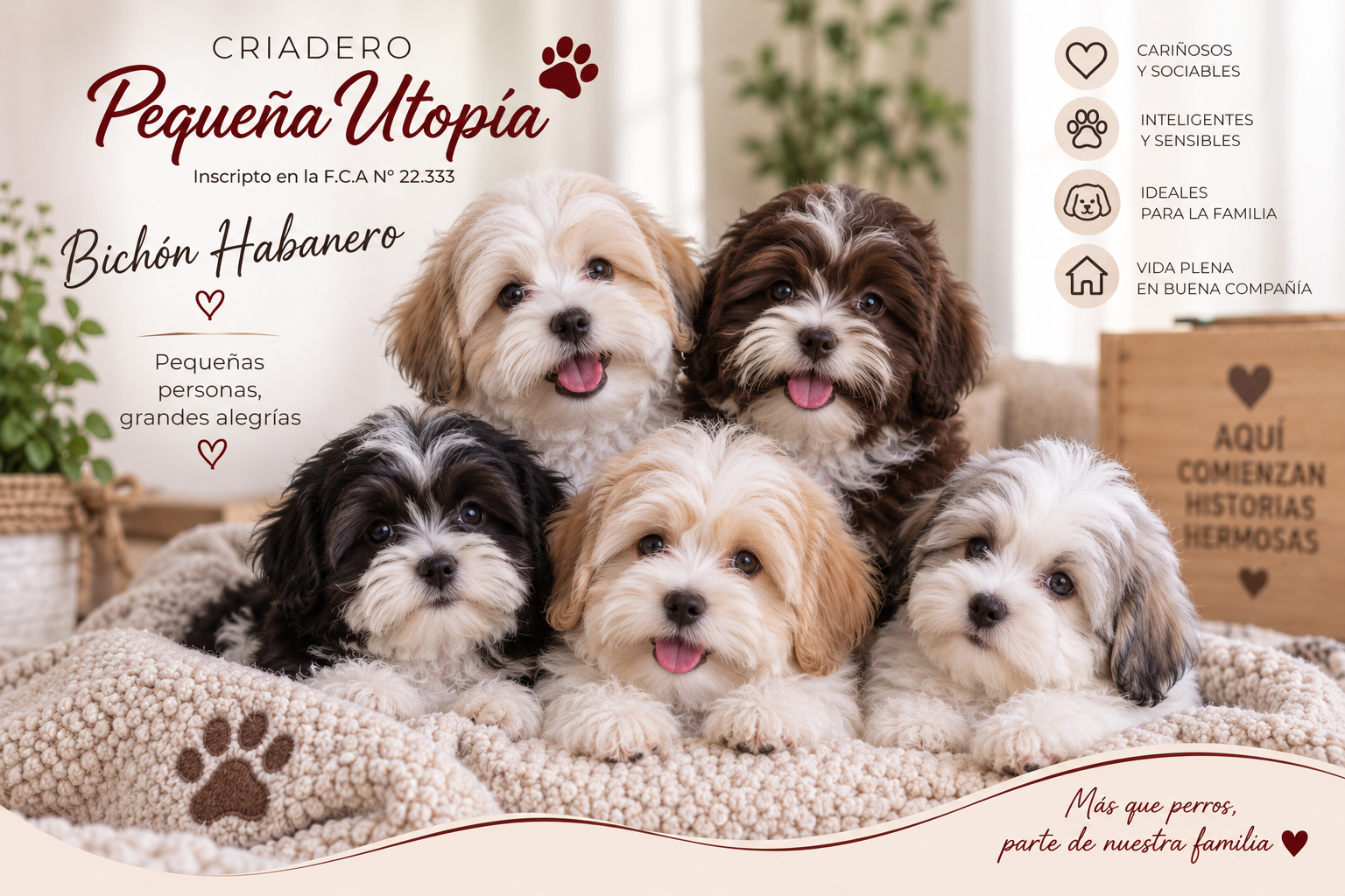 Cachorros de Bichón Habanero del Criadero Pequeña Utopía
